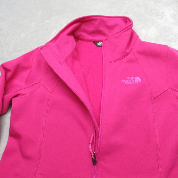 North Face Jacket Women Small Pink Softshell Pockets FullZip Hiking Apex Bionic2 - Picture 8 of 14